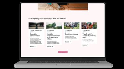 Agenda tegels op de homepage van de website van CKE.