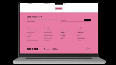 De footer van de website van CKE.