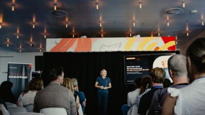 meetup 2026: keynote spreker Martin van Kranenburg aan het woord
